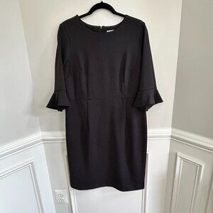 Shelby & Palmer Three-Quarter Trumpet Sleave Black Dress Size 14